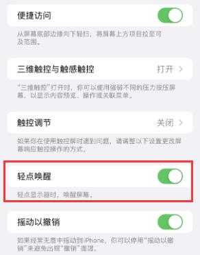 绵阳苹果授权维修站分享iPhone轻点无法唤醒怎么办 